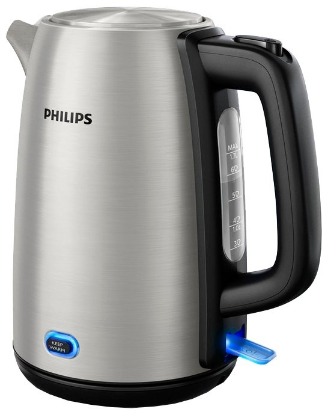 Изображение Электрический чайник Philips HD9353/90 (2060 Вт/1,7 л /металл/черный, серебристый)