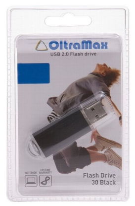 Изображение USB flash OltraMax 30,(USB 2.0/64 Гб)-черный ()