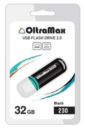 Изображение USB flash OltraMax 230,(USB 2.0/32 Гб)-черный ()