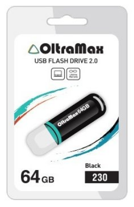 Изображение USB flash OltraMax 230,(USB 2.0/64 Гб)-черный ()