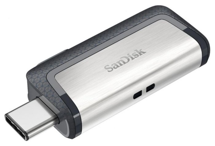 Изображение USB flash SanDisk Ultra Dual Type-C,(USB 3.1/USB Type-C/64 Гб)-серебристый, черный (SDDDC2-064G-G46)