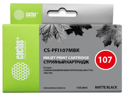 Изображение Картридж Cactus CS-PFI107MBK