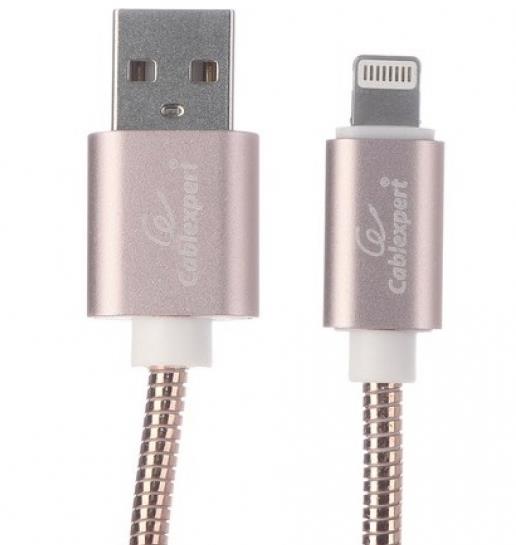 Изображение Кабель соединительный Gembird CC-G-APUSB02Cu-1M USB 2.0 A Lightning 8P золотой 1 м