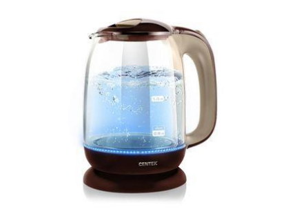 Изображение Электрический чайник CENTEK CT-0034 Coffee Vancouver (2200 Вт/1,8 л /стекло, пластик/кофейный, прозрачный)