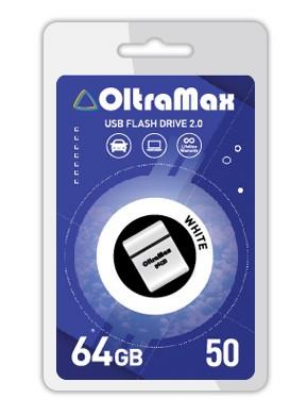 Изображение USB flash OltraMax 50,(USB 2.0/64 Гб)-белый ()