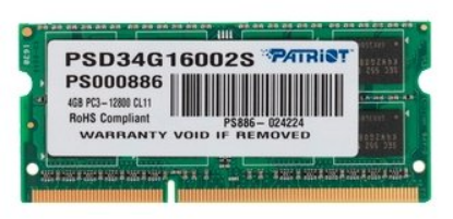 Изображение Оперативная память 4 GB DDR3 Patriot PSD34G16002S (12800 МБ/с, 1600 МГц, CL11)