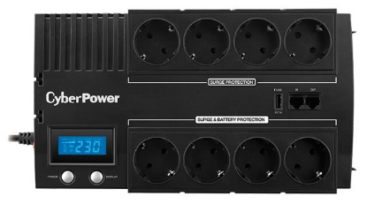 Изображение ИБП CyberPower BR1200ELCD черный (интерактивный 720 Вт  ступенчатая аппроксимация синусоиды)