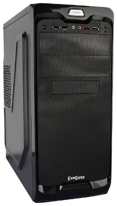 Изображение Корпус ExeGate UN-604 (mATX, ATX, черный, без БП)/(EX269439RUS)