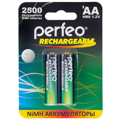 Изображение Аккумулятор Perfeo AA2500MAH-2BL (AA (R6,316,LR6) 1,2 В 2500 мА*час Ni-Mh)