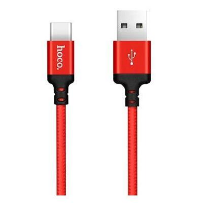 Изображение Кабель соединительный Hoco X14 USB 2.0 A USB Type-C красный,черный 1 м