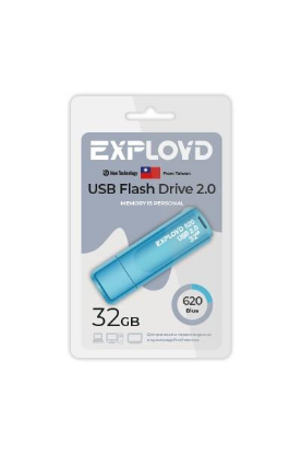 Изображение USB flash Exployd 620,(USB 2.0/32 Гб)-синий ()