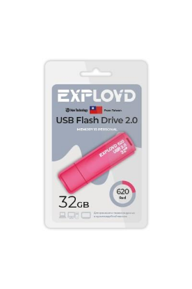 Изображение USB flash Exployd 620,(USB 2.0/32 Гб)-красный ()