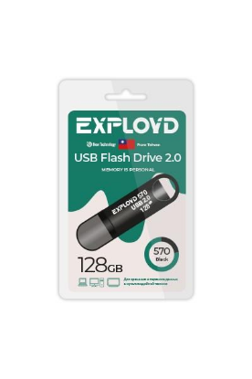 Изображение USB flash Exployd 570,(USB 2.0/128 Гб)-черный ()