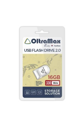 Изображение USB flash OltraMax 330,(USB 2.0/16 Гб)-белый ()