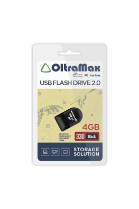 Изображение USB flash OltraMax 330,(USB 2.0/4 Гб)-черный ()