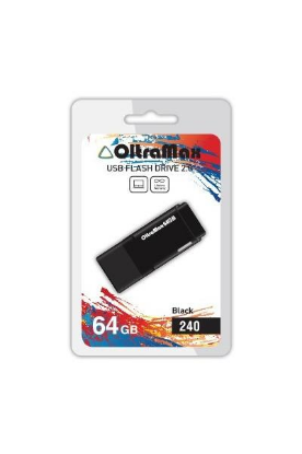 Изображение USB flash OltraMax 240,(USB 2.0/64 Гб)-черный ()