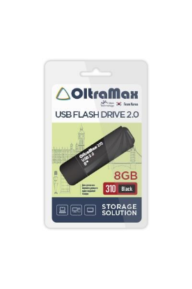 Изображение USB flash OltraMax 310,(USB 2.0/8 Гб)-черный ()