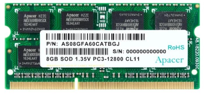 Изображение Оперативная память 8 GB DDR3 Apacer DS.08G2K.KAM (12800 МБ/с, 1600 МГц, CL11)