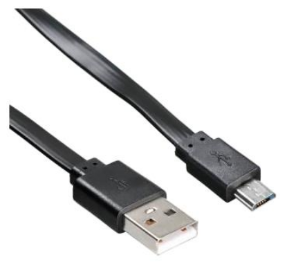 Изображение Кабель соединительный Buro BHP MICROUSB 1M FLAT USB 2.0 A Micro USB 2.0 B черный 1 м