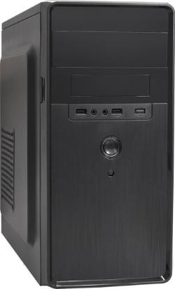 Изображение Корпус ExeGate BA-309-450W-8 (micro-ATX, черный, 450 Вт)/(EX286426RUS)