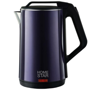 Изображение Электрический чайник HOMESTAR HS-1036 (1500 Вт/1,8 л /пластик, нержавеющая сталь/фиолетовый)