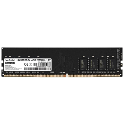 Изображение Оперативная память 4 GB DDR4 ExeGate 288048 (21300 МБ/с, 2666 МГц, CL19)