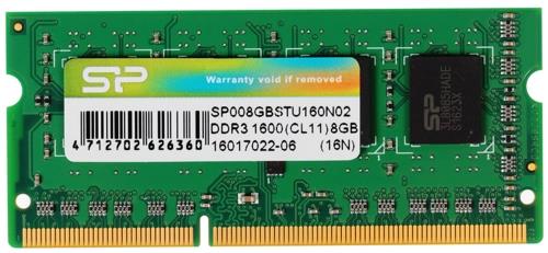 Изображение Оперативная память 8 GB DDR3 Silicon Power SP008GBSTU160N02 (12800 МБ/с, 1600 МГц, CL11)