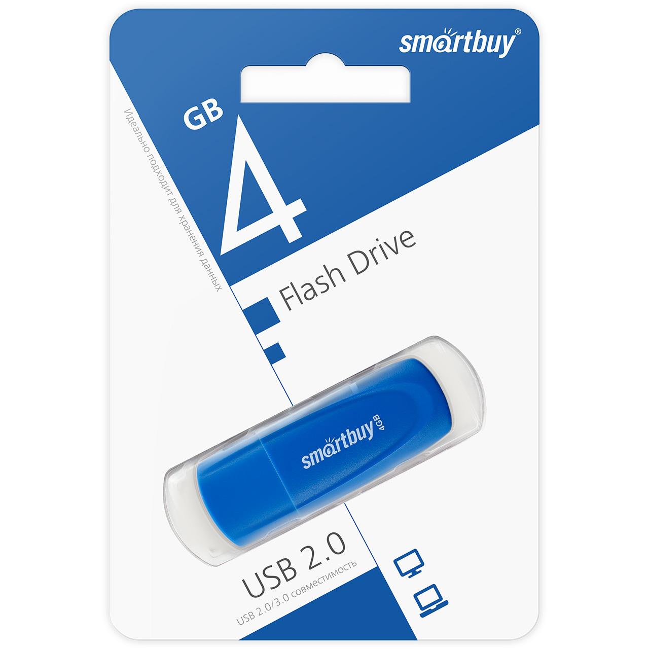 Изображение USB flash SmartBuy Scout,(USB 2.0/4 Гб)-синий (SB004GB2SCB)