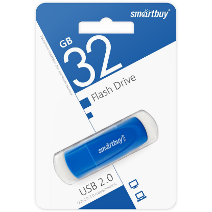 Изображение USB flash SmartBuy Scout,(USB 2.0/32 Гб)-синий (SB032GB2SCB)