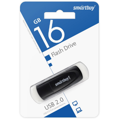 Изображение USB flash SmartBuy Scout,(USB 2.0/16 Гб)-черный (SB016GB2SCK)