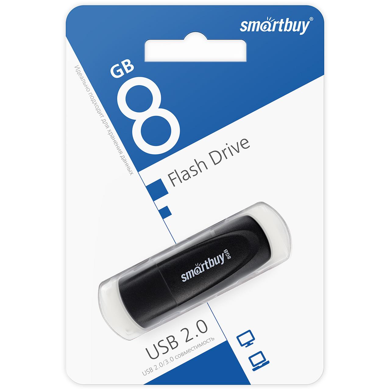 Изображение USB flash SmartBuy Scout,(USB 2.0/8 Гб)-черный (SB008GB2SCK)