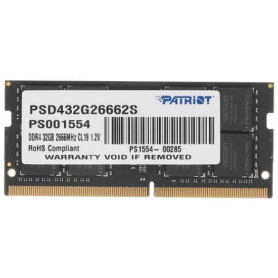 Изображение Оперативная память 1x32 GB DDR4 Patriot Signature (21300 МБ/с, 2666 МГц, CL19)