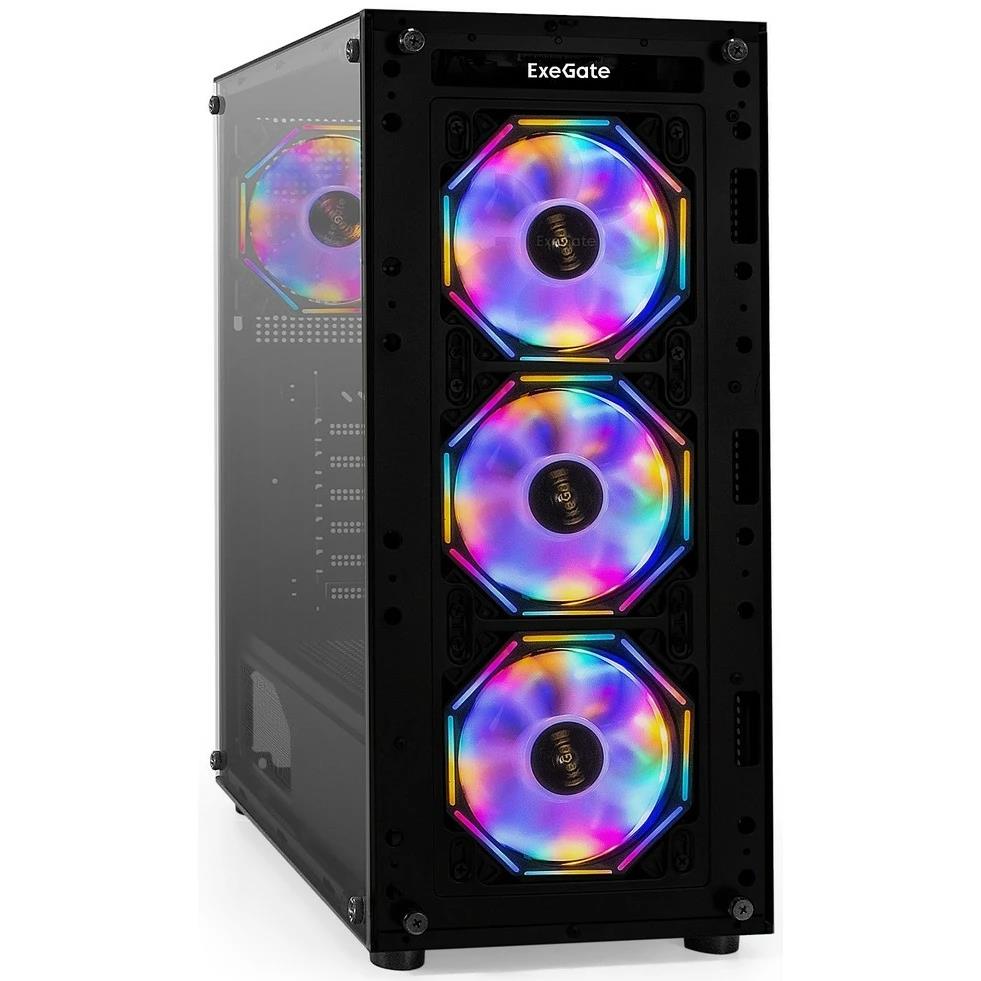 Изображение Корпус ExeGate i3 BASE-NPX600 (mATX, ATX, Mini-ITX, черный, 600 Вт)/(EX294978RUS)