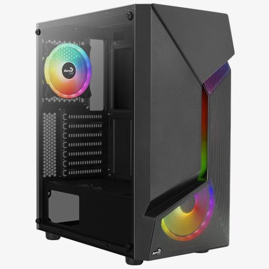 Изображение Корпус AeroCool SCAPE-G-BK-v2 (mATX, ATX, Mini-ITX, черный, без БП)/(4711099471546)