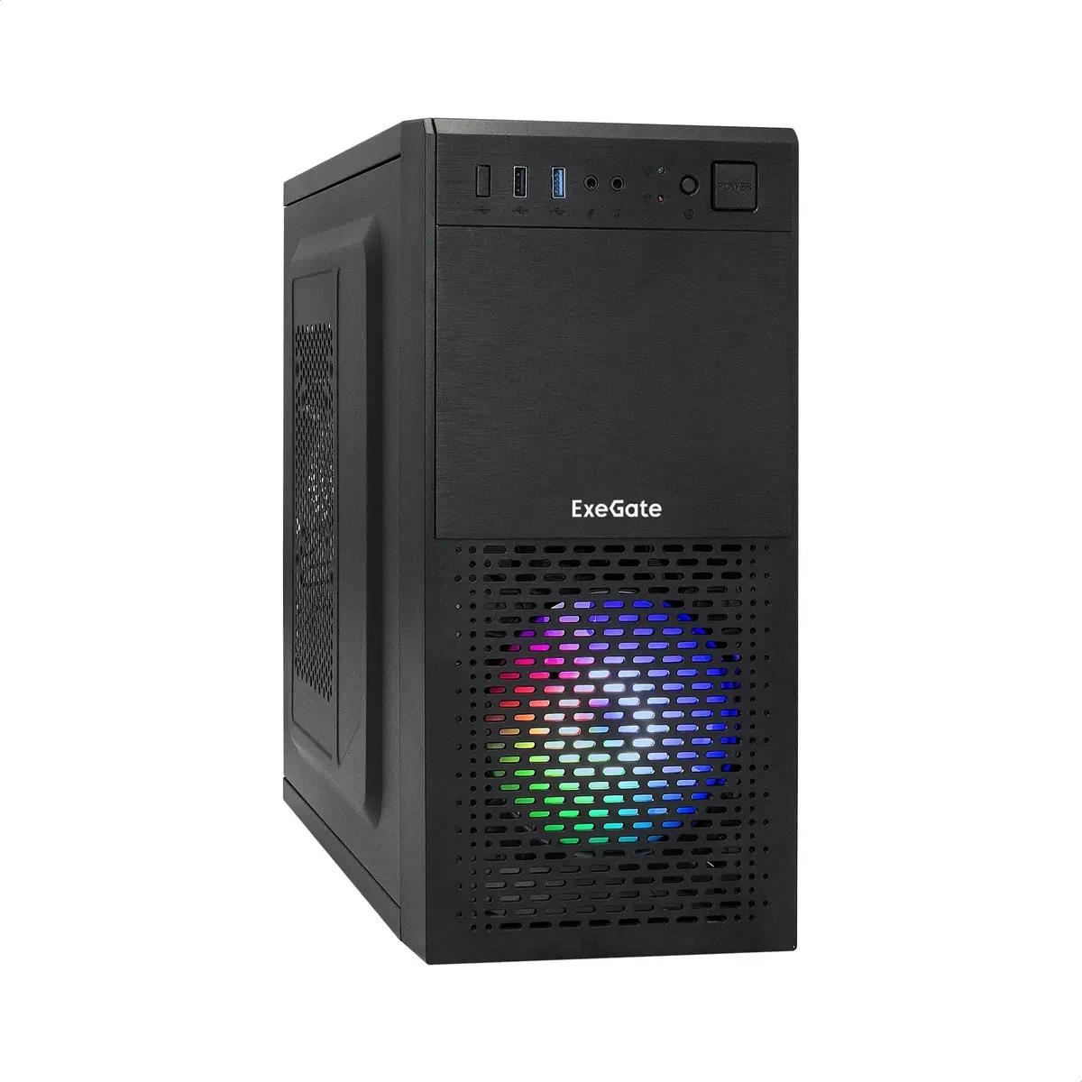 Изображение Корпус ExeGate mEVO-7807-NPX400 (Mini-ITX, micro-ATX, черный, 400 Вт)/(EX292982RUS)