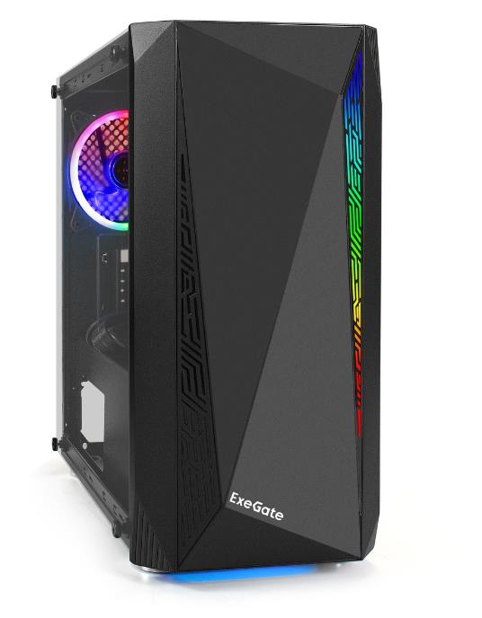 Изображение Корпус ExeGate Mistery R2-NPX500 (mATX, Mini-ITX, черный, 500 Вт)/(EX294474RUS)