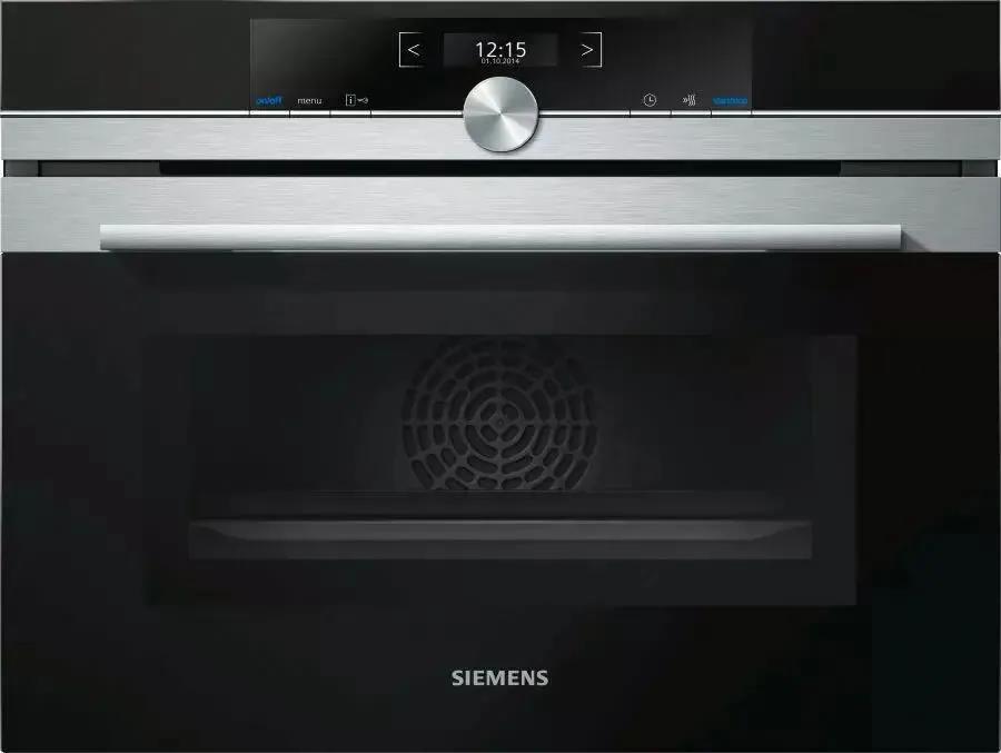 Изображение Духовой шкаф Siemens CM633GBS1 (45 л , чёрный, нержавеющая сталь)