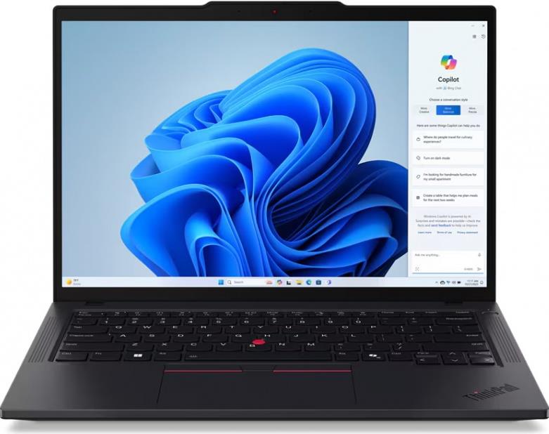 Изображение Ноутбук Lenovo ThinkPad T14 Gen 5 (Intel 155U 1700 МГц/ SSD 512 ГБ  /RAM 16 ГБ/ 14" 1920x1200/VGA встроенная/ Windows 11 Pro) (21MMS2XX00_PRO)