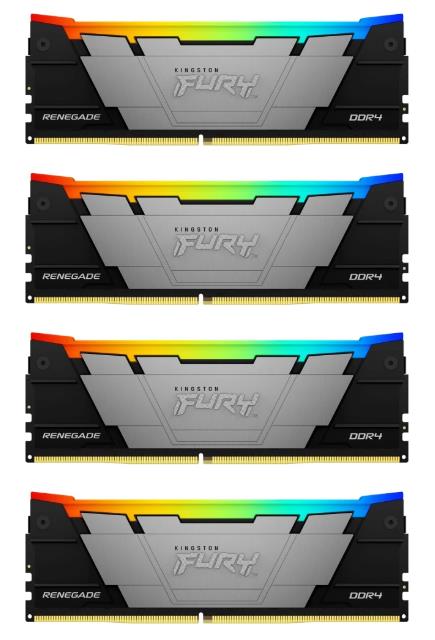 Изображение Оперативная память 4х8 GB DDR4 Kingston Fury Renegade RGB (25600 МБ/с, 3200 МГц, CL16)