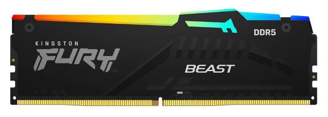 Изображение Оперативная память 8 GB DDR5 Kingston Fury Beast RGB (41600 Мб/с, 5200 МГц, CL36)