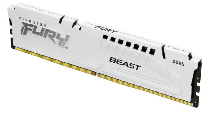 Изображение Оперативная память 1x32 GB DDR5 Kingston Fury Beast White (44800 Мб/с, 5600 МГц, CL36)