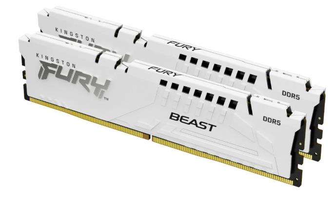 Изображение Оперативная память 2x16 GB DDR5 Kingston Fury Beast White (44800 Мб/с, 5600 МГц, CL40)