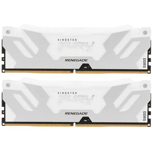 Изображение Оперативная память 2x16 GB DDR5 Kingston Fury Renegade White RGB (51200 Мб/с, 6400 МГц, CL32)