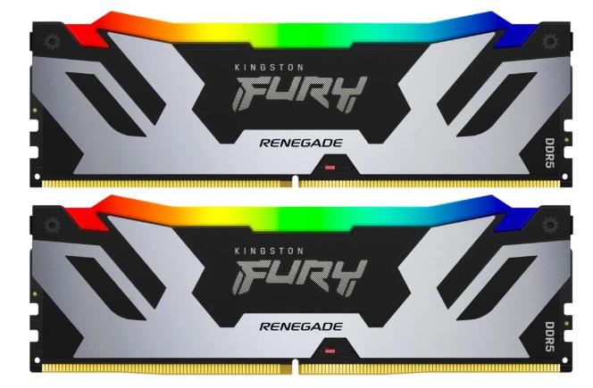 Изображение Оперативная память 2x16 GB DDR5 Kingston Fury Renegade Silver RGB (57600 МБ/с, 7200 МГц, CL38)