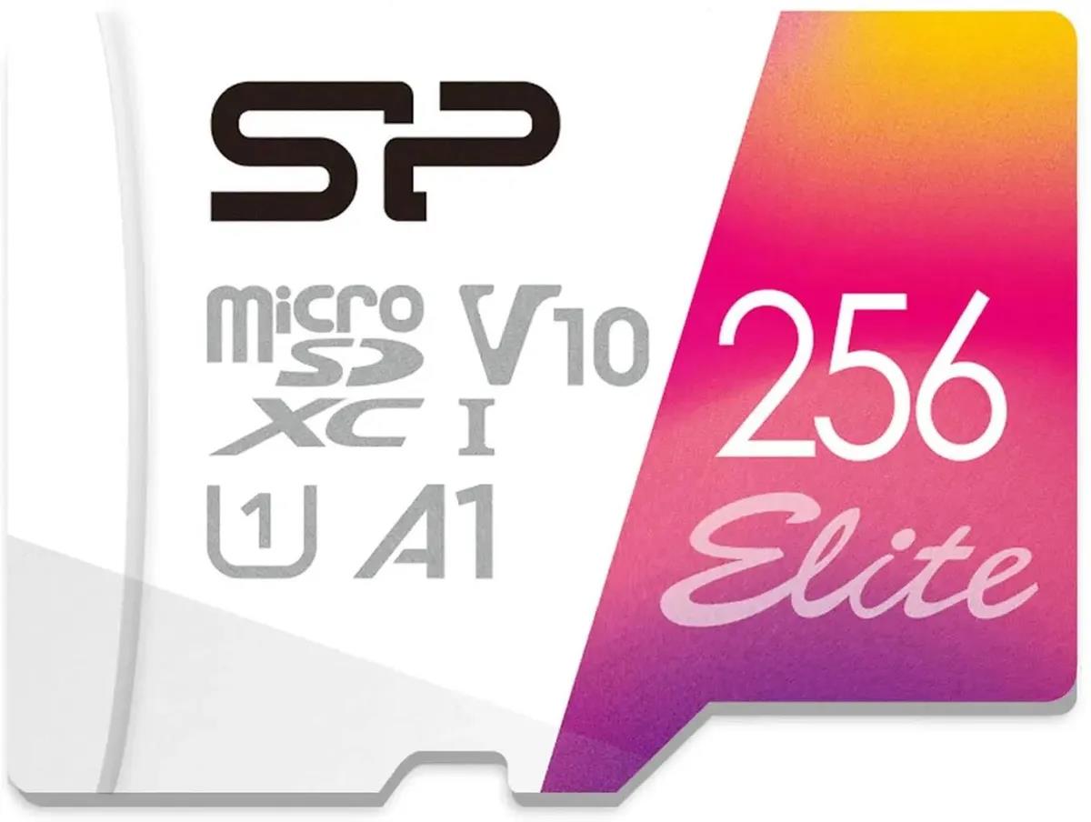 Изображение Карта памяти Silicon Power MicroSDXC Elite Class 10 256 Гб адаптер на SD SP256GBSTXBV1V20SP