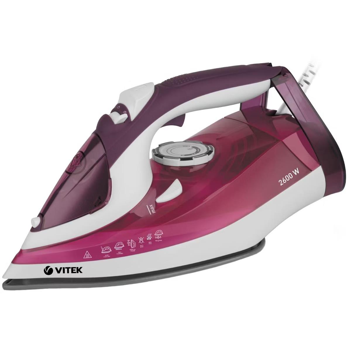 Изображение Утюг VITEK VT-8354 (2400 Вт/розовый, белый)