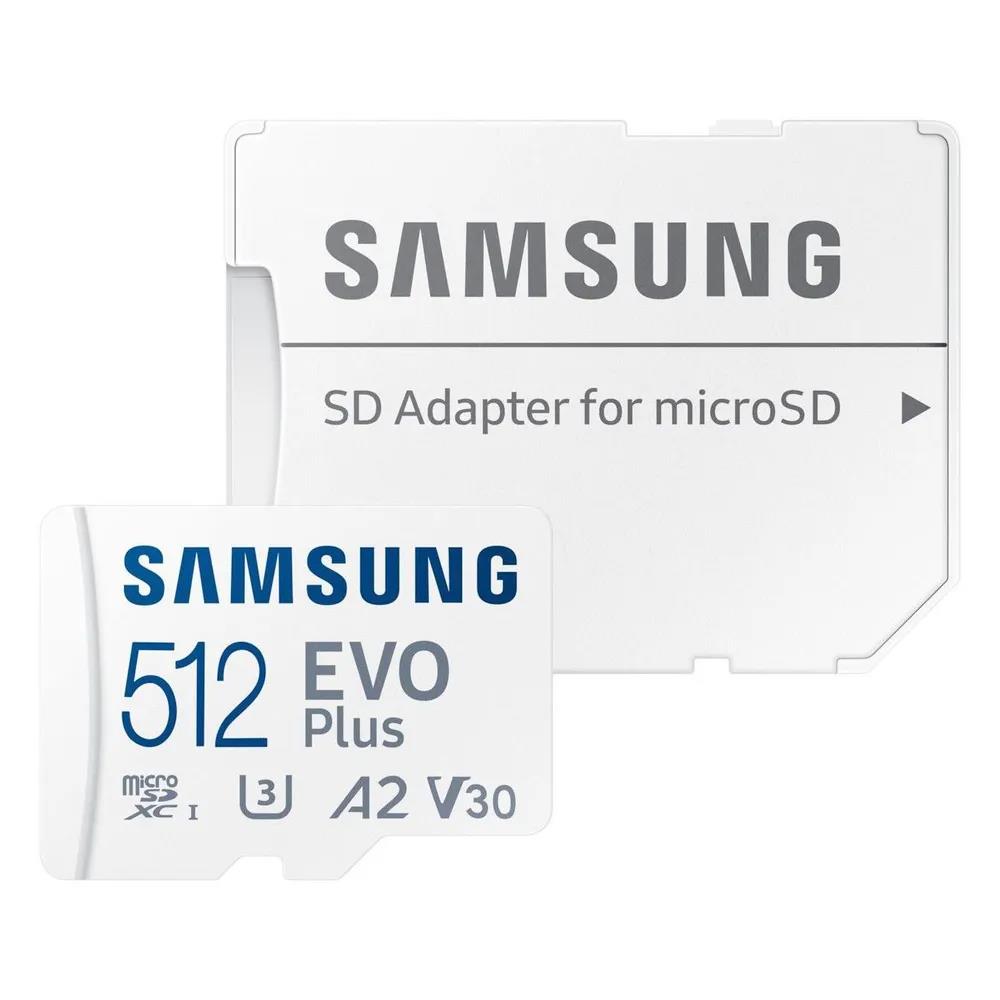 Изображение Карта памяти Samsung MicroSDXC EVO Plus Video Class 30 512 Гб адаптер на SD MB-MC512SA/KR