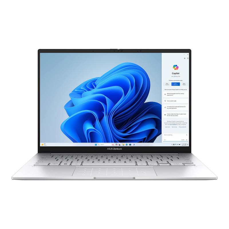 Изображение Ноутбук Asus Zenbook 14 OLED UX3405MA-QD993 (Intel 185H 2300 МГц/ SSD 512 ГБ  /RAM 16 ГБ/ 14" 1920x1200/VGA встроенная/ Без ОС) (90NB11R2-M01SV0)