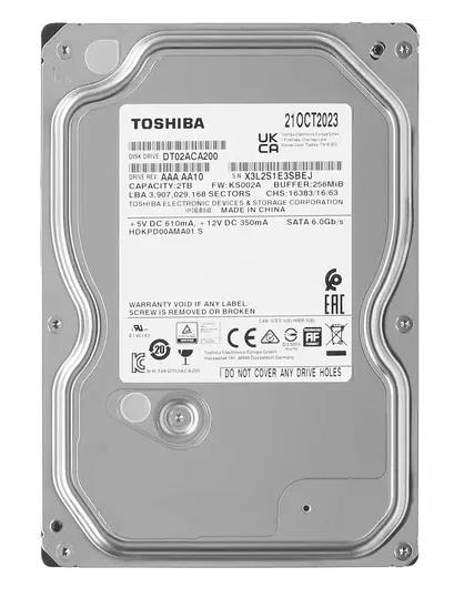 Изображение Жесткий диск 3.5" 2000 ГБ Toshiba DT02, 7200 rpm, 256 МБ