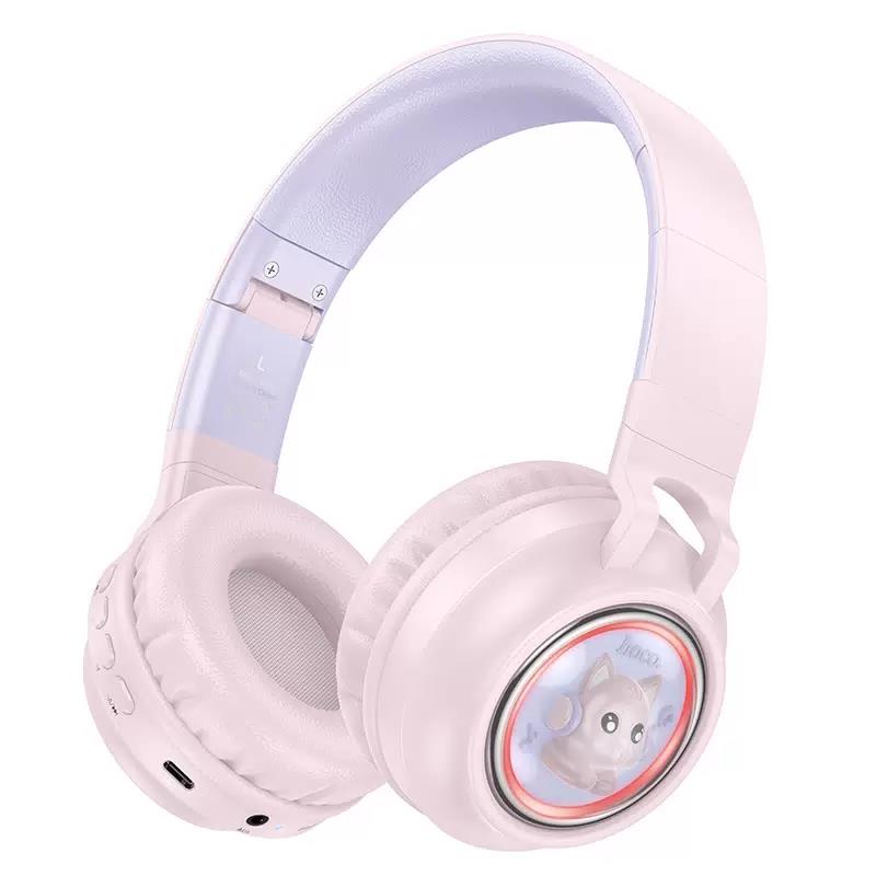 Изображение Bluetooth-гарнитура/наушники Hoco HOCO (6942007619585) W50 Pink (розовый)